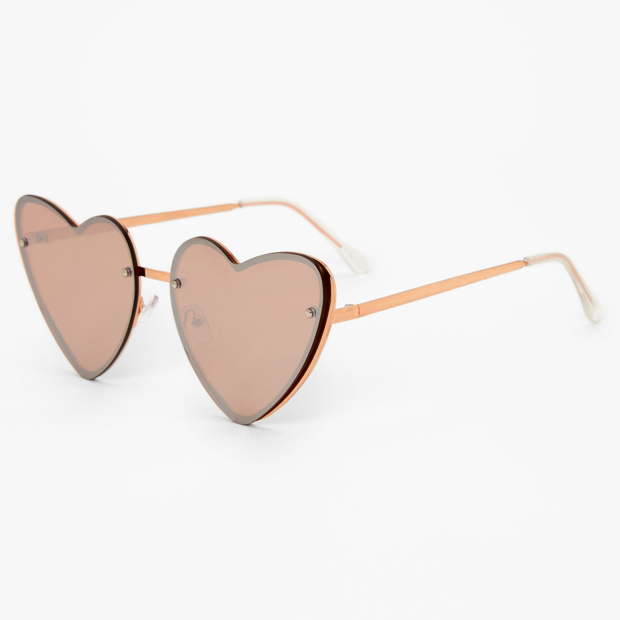 View Claires Rose Heart Sunglasses Gold information