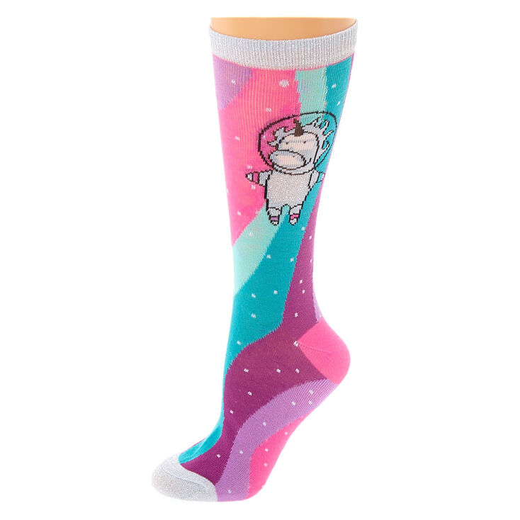 Unicorn Astronaut Crew Socks,