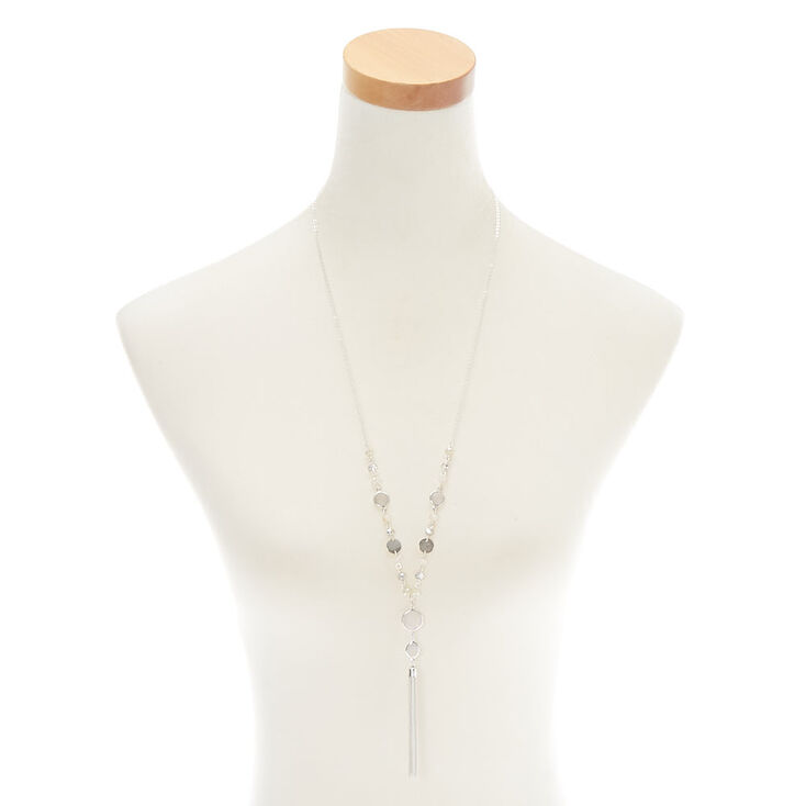 Antique Beaded Tassel Long Necklace,