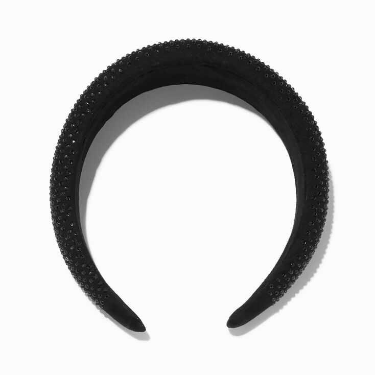 Black Puffy Beads Headband,