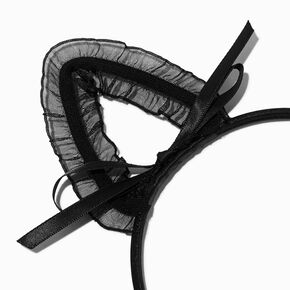 Black Lace Cat Ears Headband,