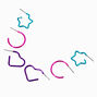 Lot de cr&eacute;oles empilables anodis&eacute;es arc-en-ciel de formes diverses - Lot de 3,