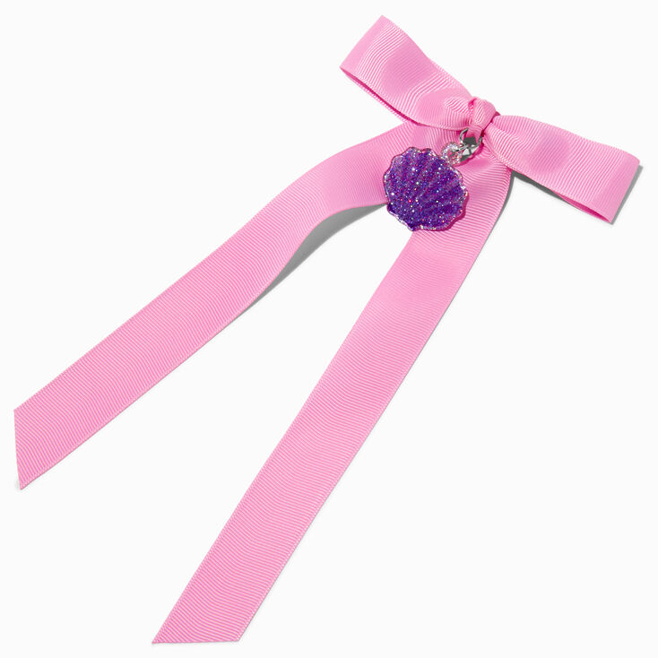 Claire&#39;s Club Purple Seashell Pink Hair Bow Clip,