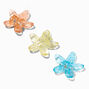 Clear Hibiscus Mini Hair Claws - 6 Pack,