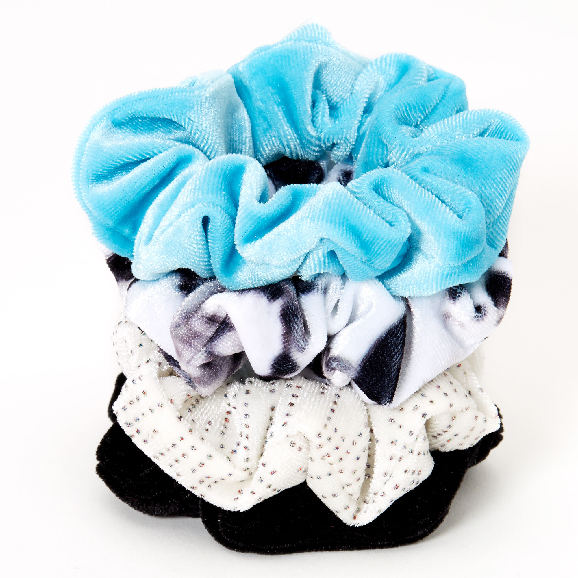 Sky Brown™ Small Hair Scrunchies – Black, 4 Pack,