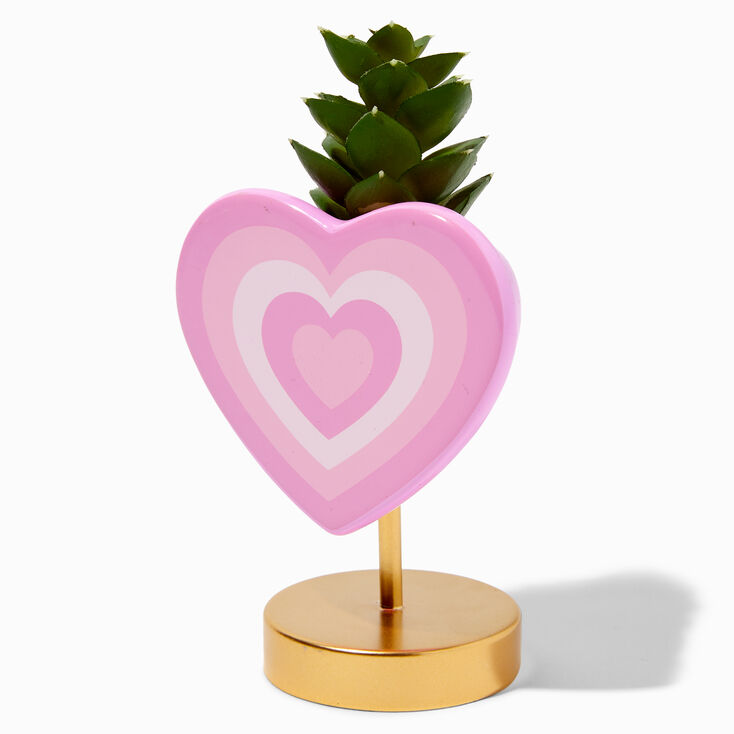Heartthrob Planter With Faux Succulent,