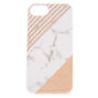 Striped Glitter Marble Protective Phone Case - Fits iPhone 6/7/8/SE,