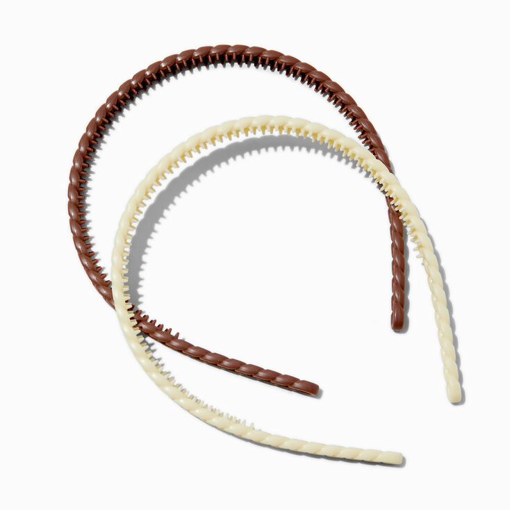 Neutral Chain Plastic Headbands - 2 Pack,
