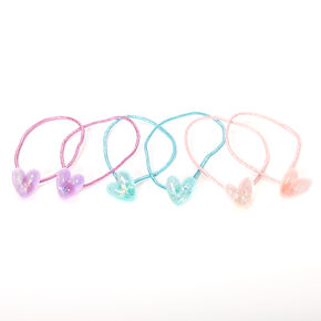 Claire&#39;s Club Glitter Heart Hair Ties - 6 Pack,