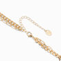 Gold-tone Cable Link Multi-Strand Necklace,