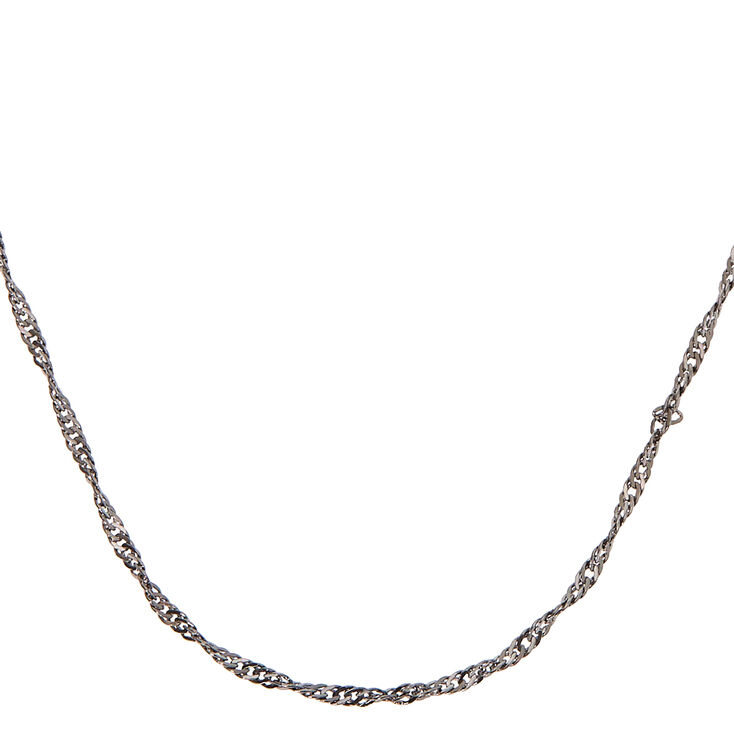 Claire's Collier à chaîne délicate couleur hématite