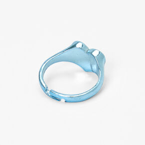 Blue Unicorn Heart Ring,
