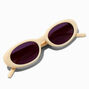 Lunettes de soleil ovales couleur ivoire,