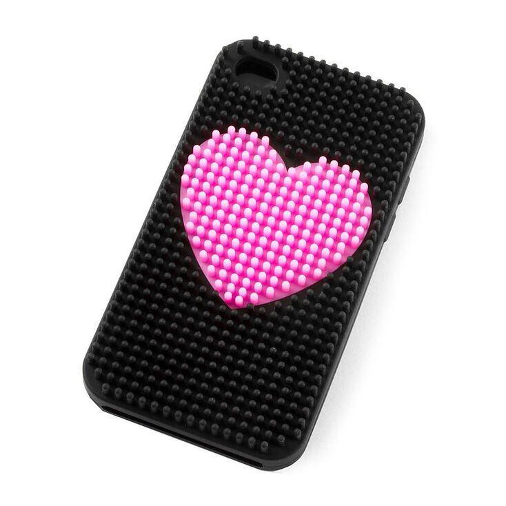 3d Pink Heart Nubby Textured Case Claire S