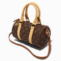 Status Icons Brown Barrel Style Crossbody Bag,