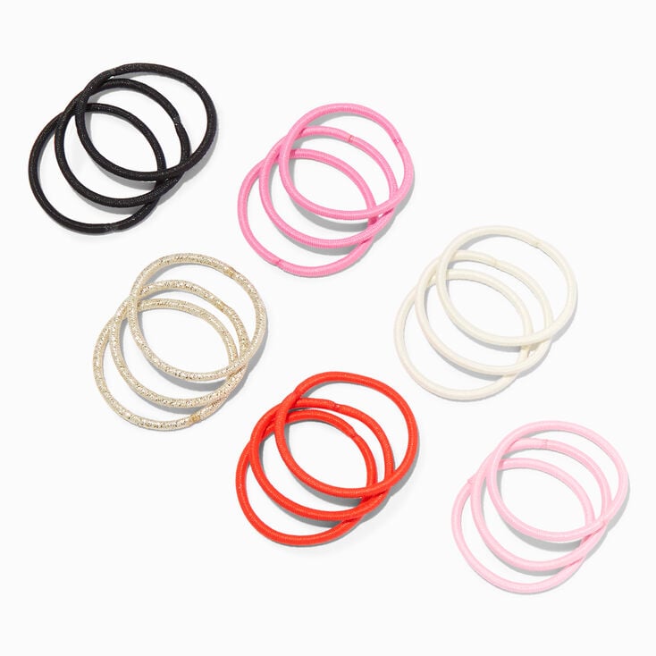Claire&#39;s Club Pink Tonals Hair Ties - 18 Pack,