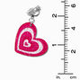 Pink Pulsating Heart 1.5&quot; Clip-On Drop Earrings,