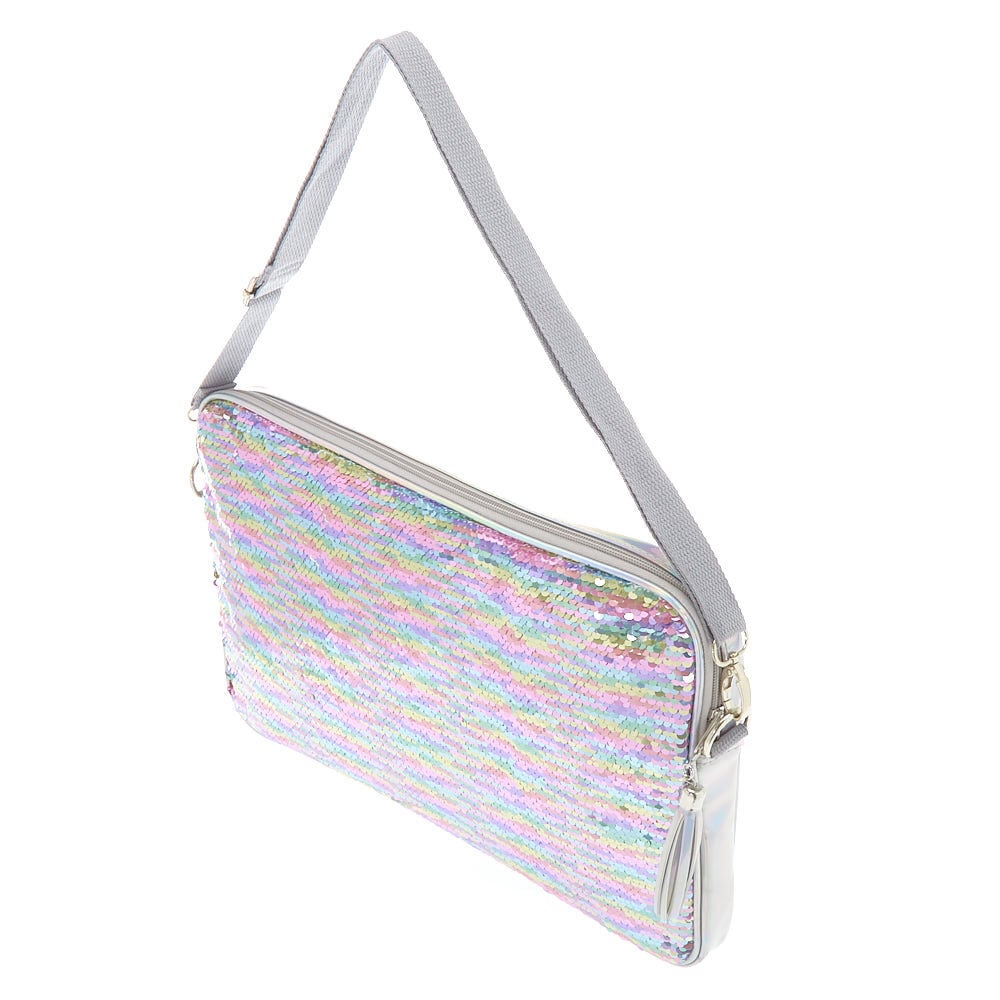 Rainbow Pastel Reverse Sequin Laptop Sleeve,
