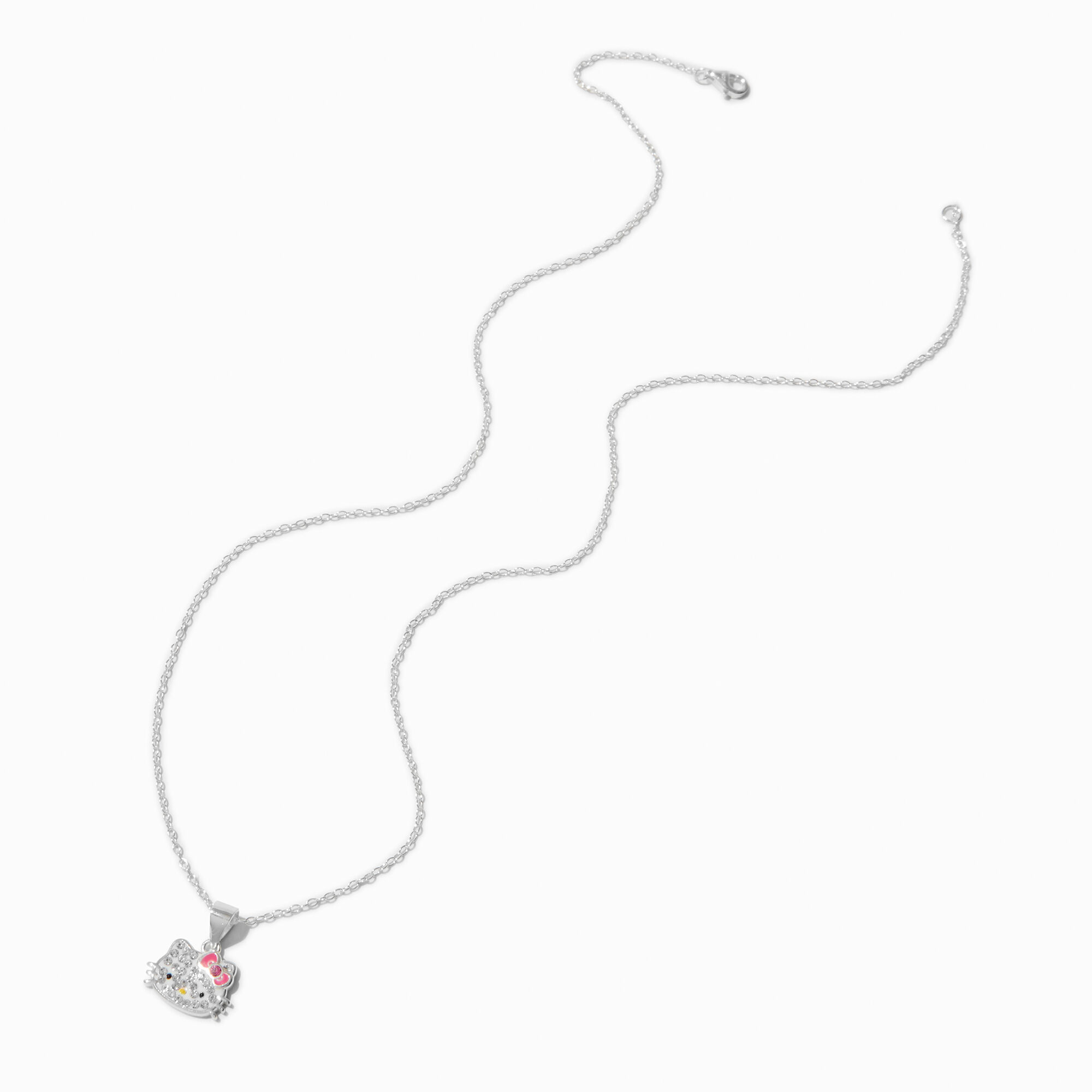 Silver hello kitty shop necklace