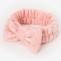 Plush Makeup Bow Headwrap - Pink,