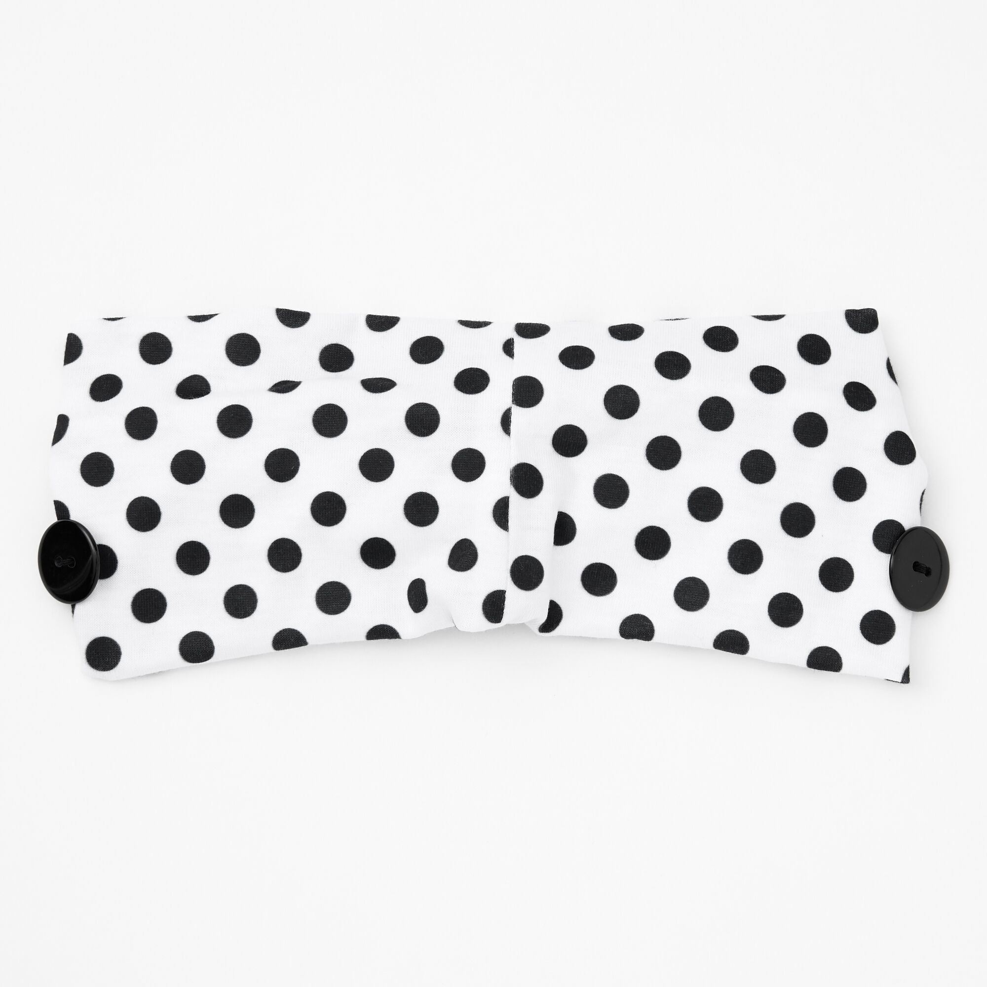 Claire's Club Polka Dot Button Headwrap,
