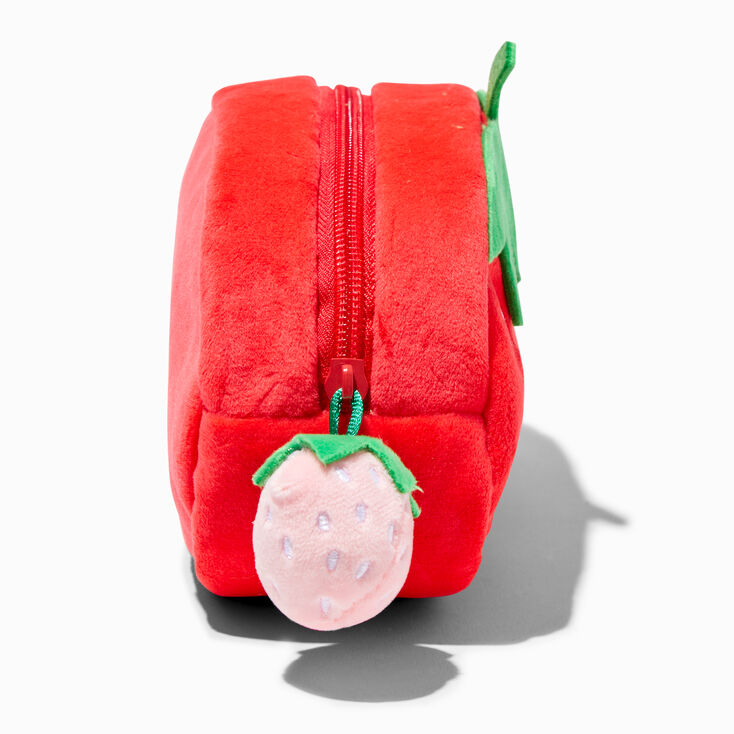 Strawberry Plush Makeup Bag,