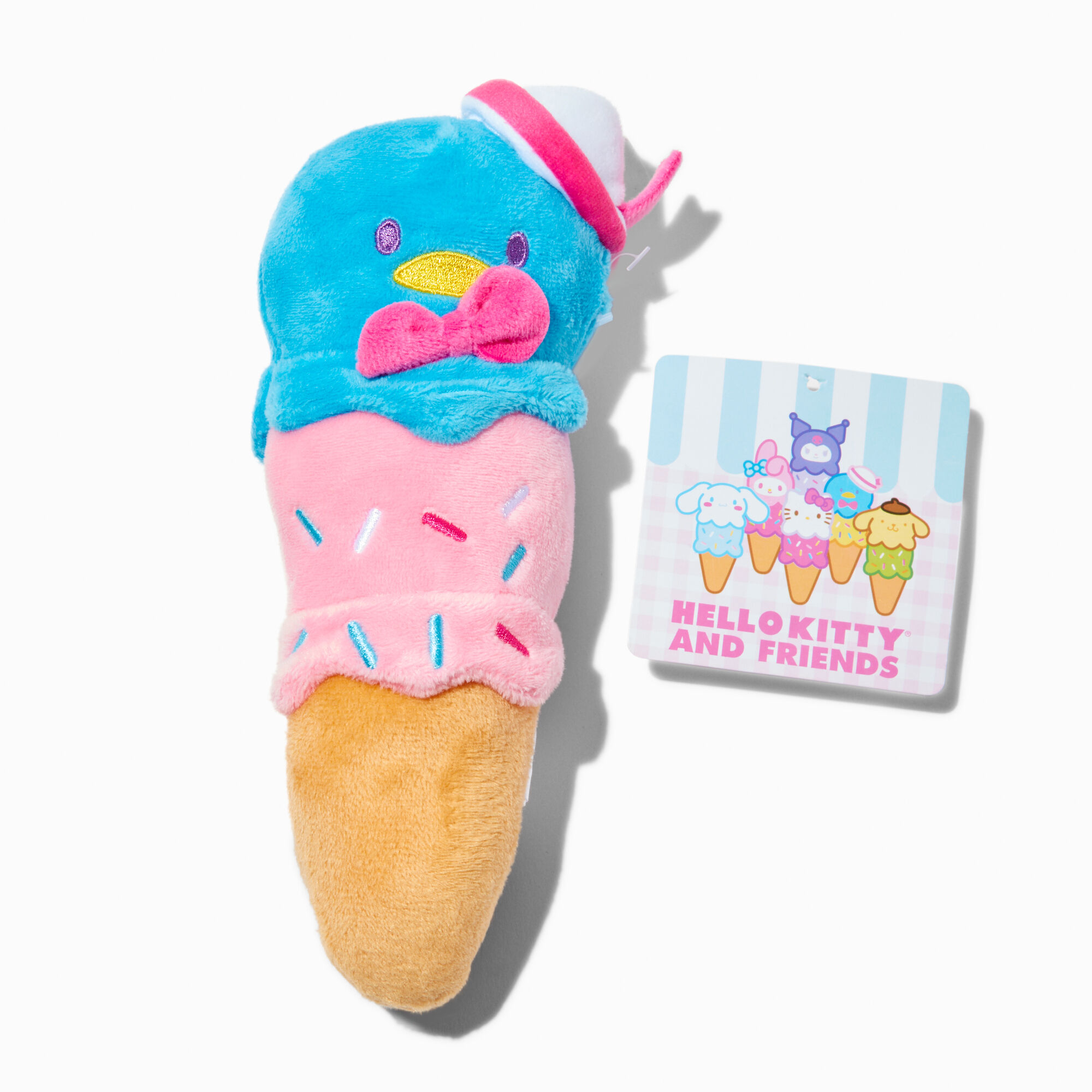 Claire s Hello Kitty And Friends Tuxedo Sam 9 Ice Cream Cone Plush Toy The Shops at Willow Bend