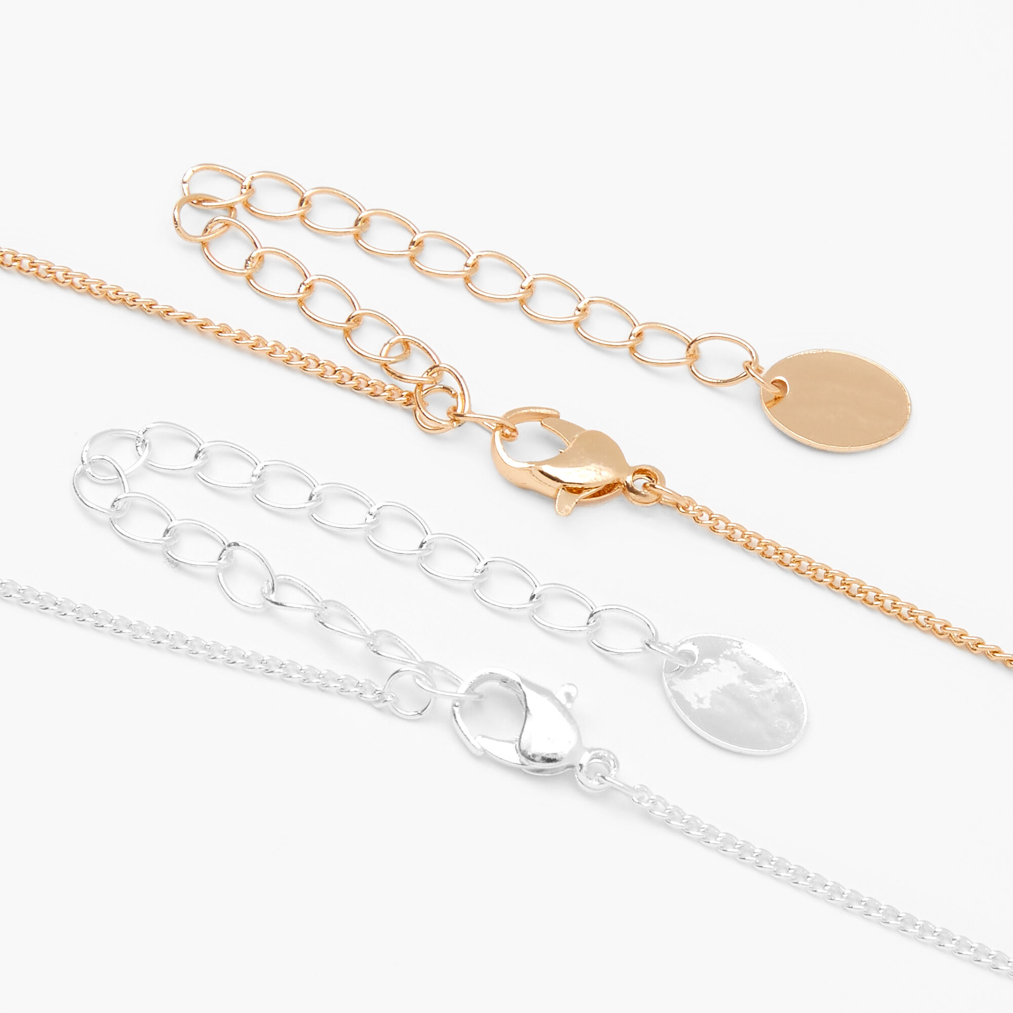 Best Friends Mixed Metal Padlock Pendant Necklaces - 2 Pack,
