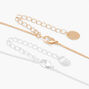 Best Friends Mixed Metal Padlock Pendant Necklaces - 2 Pack,