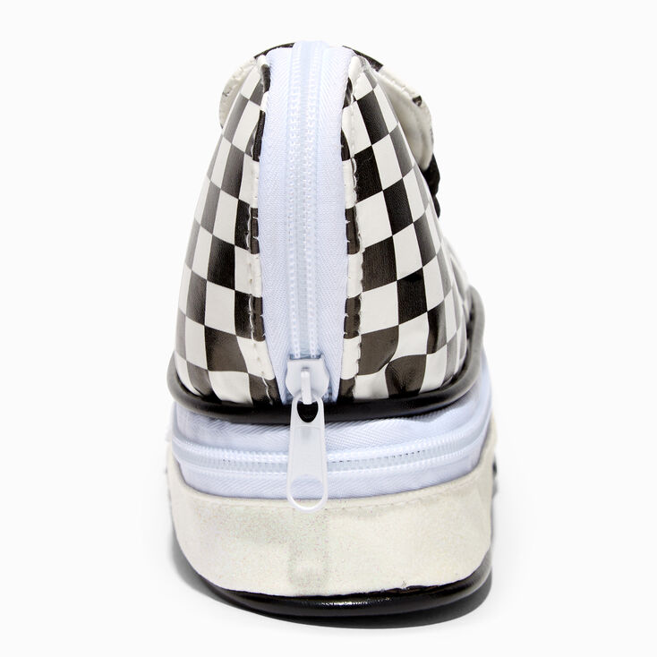 Checkered Sneaker Pencil Case,