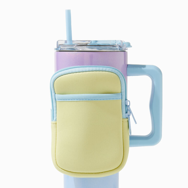 Pastel Yellow Water Bottle Pouch,