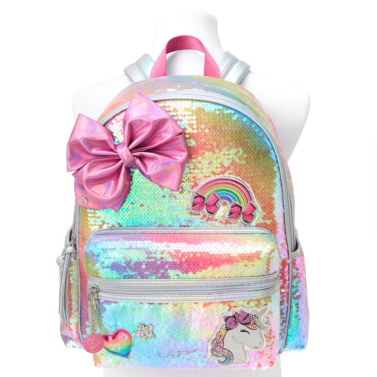 JoJo Siwa™ Rainbow Sequin Bow Backpack | Claire's US