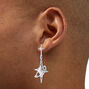 Silver-tone Satellite Star Drop Earrings ,