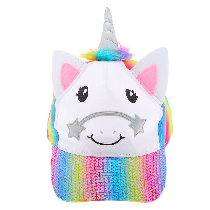 Claire&#39;s Club Sequin Unicorn Baseball Hat,