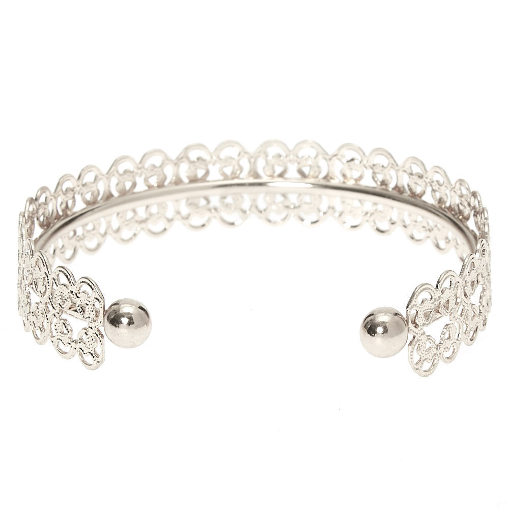 Silver Filigree Cuff Bracelet,