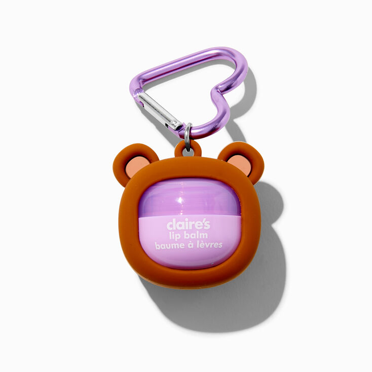 Grape Bear Carabiner Lip Balm Keyring,