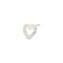 Sterling Silver 16G Open Heart Tragus Stud Earring,