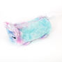 Trousse &agrave; crayons licorne en peluche tie dye pastel,
