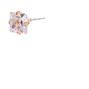 Gold Cubic Zirconia Square Stud Earrings - 7MM,