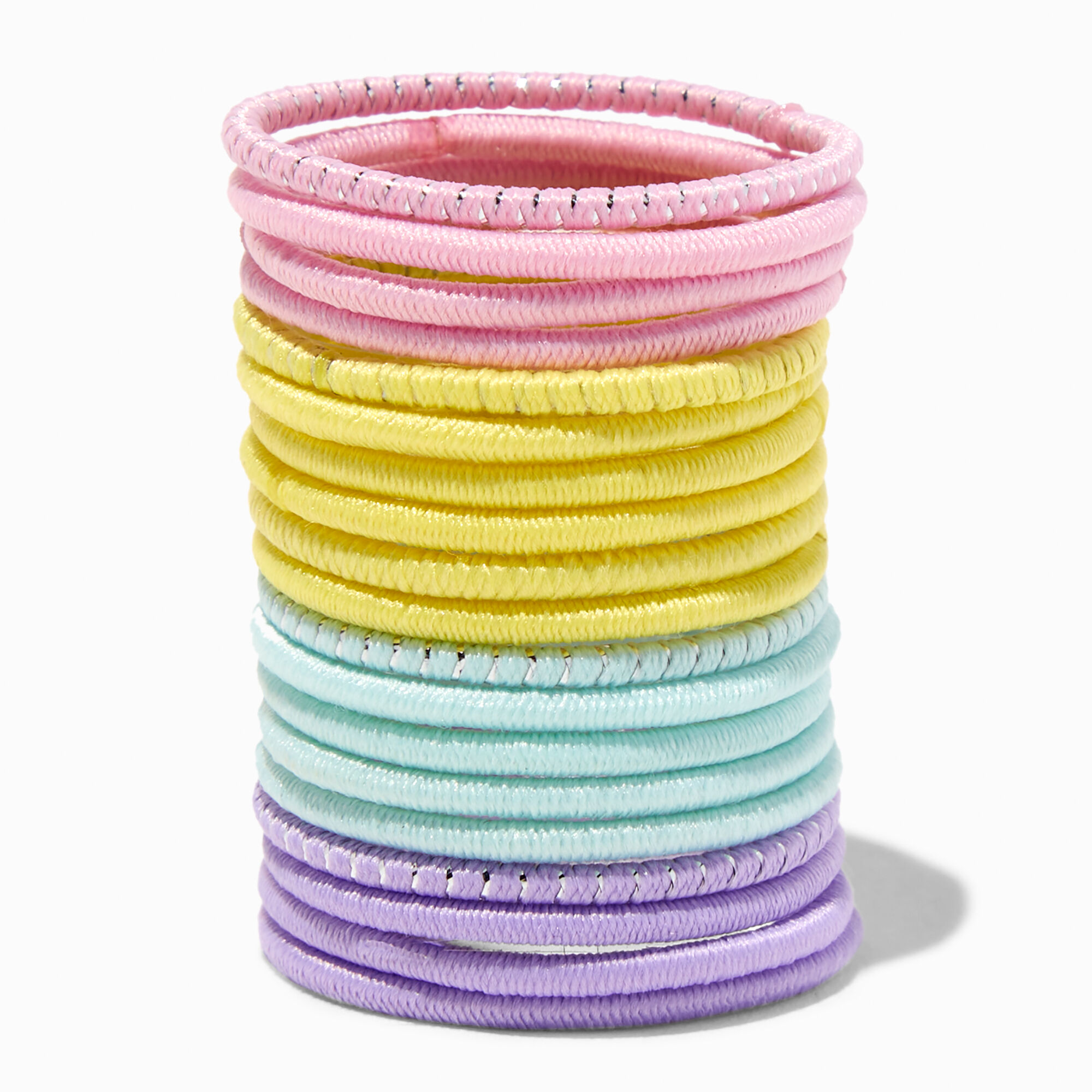 View Claires Club Pastel Lurex Hair Ties 18 Pack information