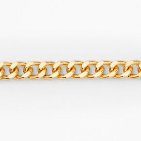 Gold Chunky Curb Chain Link Bracelet,