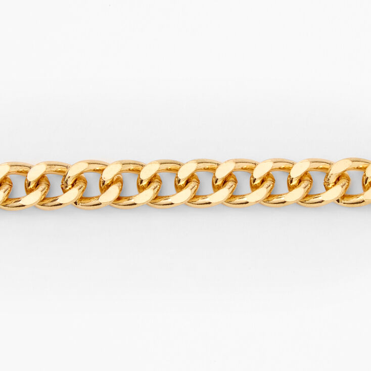 Gold-tone Chunky Curb Chain Link Bracelet,