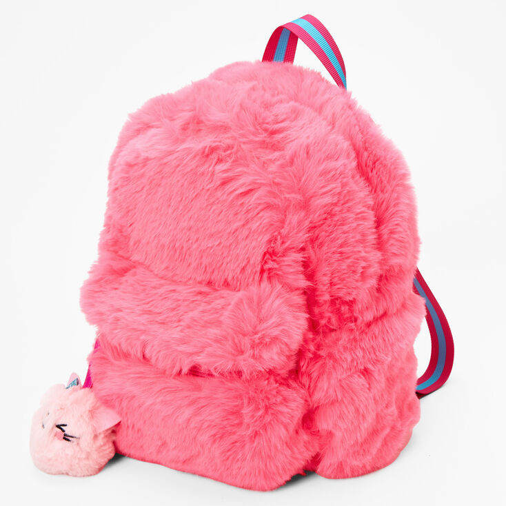 Kitty Candy Pink Furry Backpack,