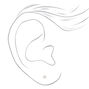 14kt White Gold 3mm Ball Studs Ear Piercing Kit with Ear Care Solution,