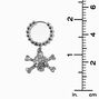 Silver Skull, Dagger, &amp; Flame Hoop Earrings - 3 Pack,