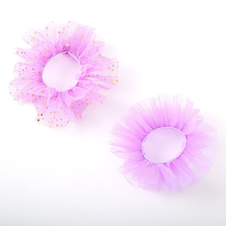 Petits chouchous en tulle &eacute;toile Claire&#39;s&nbsp;Club - Violet, lot de 2,