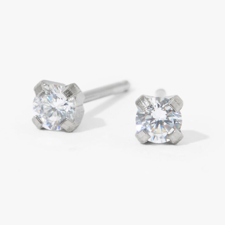 Zirconia Ear Studs Jewelry, Clear Stud Earrings Ear