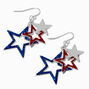 Glitter Star Trio Drop Earrings,