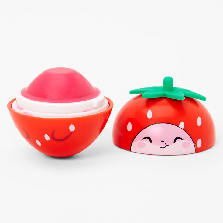 Strawberry Hamster Lip Gloss Keychain
