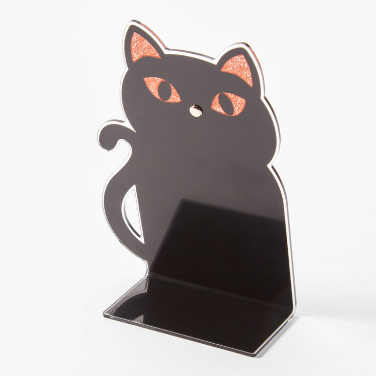 Glitter Black Cat Instax Photo Holder - Black,